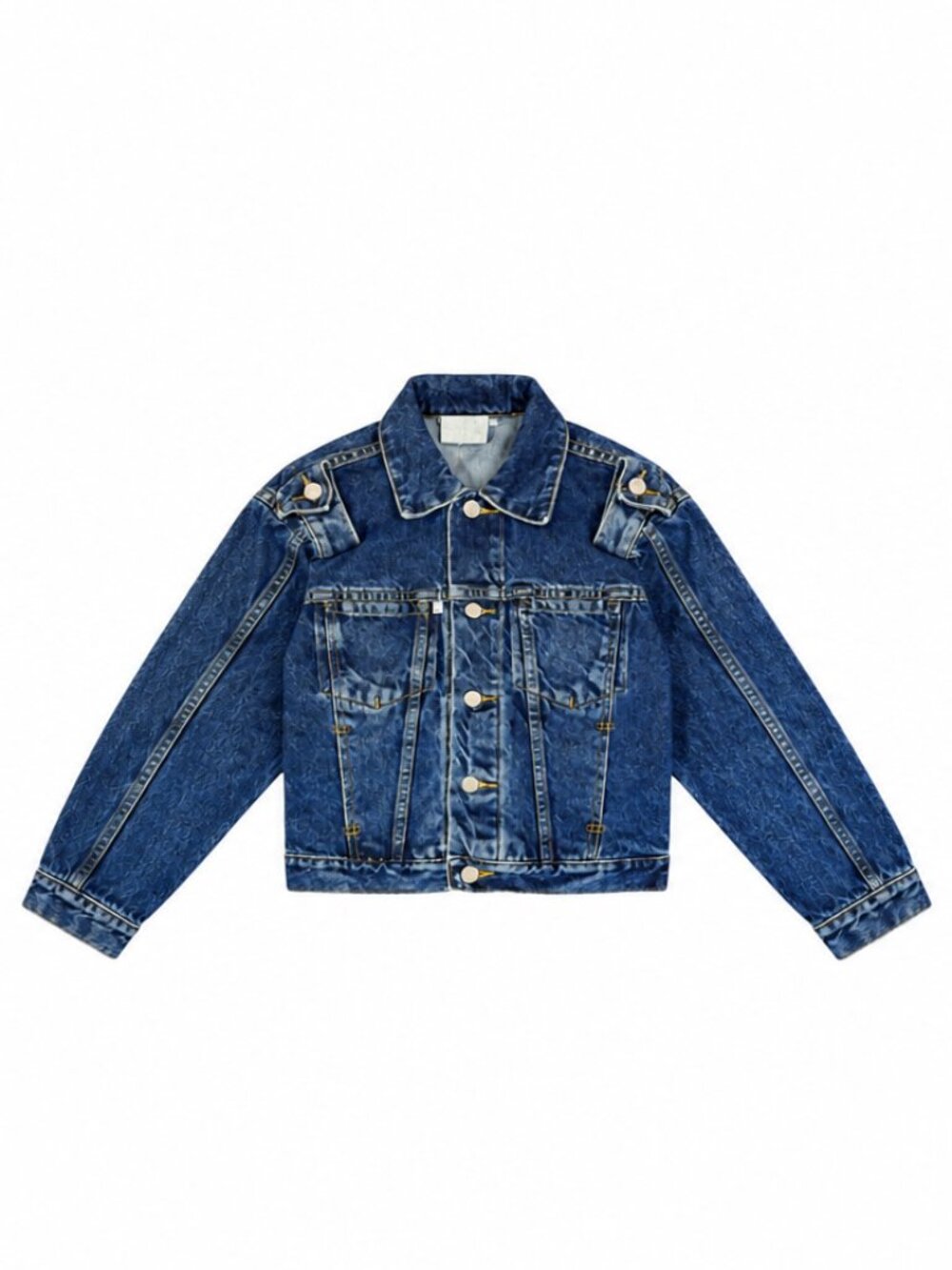 Vintage Esprit Jeans Cropped Denim Trucker Jacket Indigo Workwear
